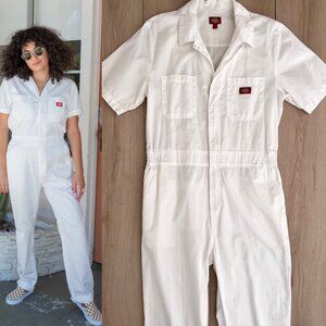 Dickies Twill 100% Cotton Coverall Cloud White Jumpsuit Women's Large / Utility